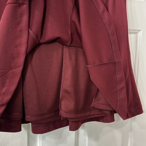 Banana Republic NWOT preppy maroon flared flowy swing skirt - Picture 4 of 5